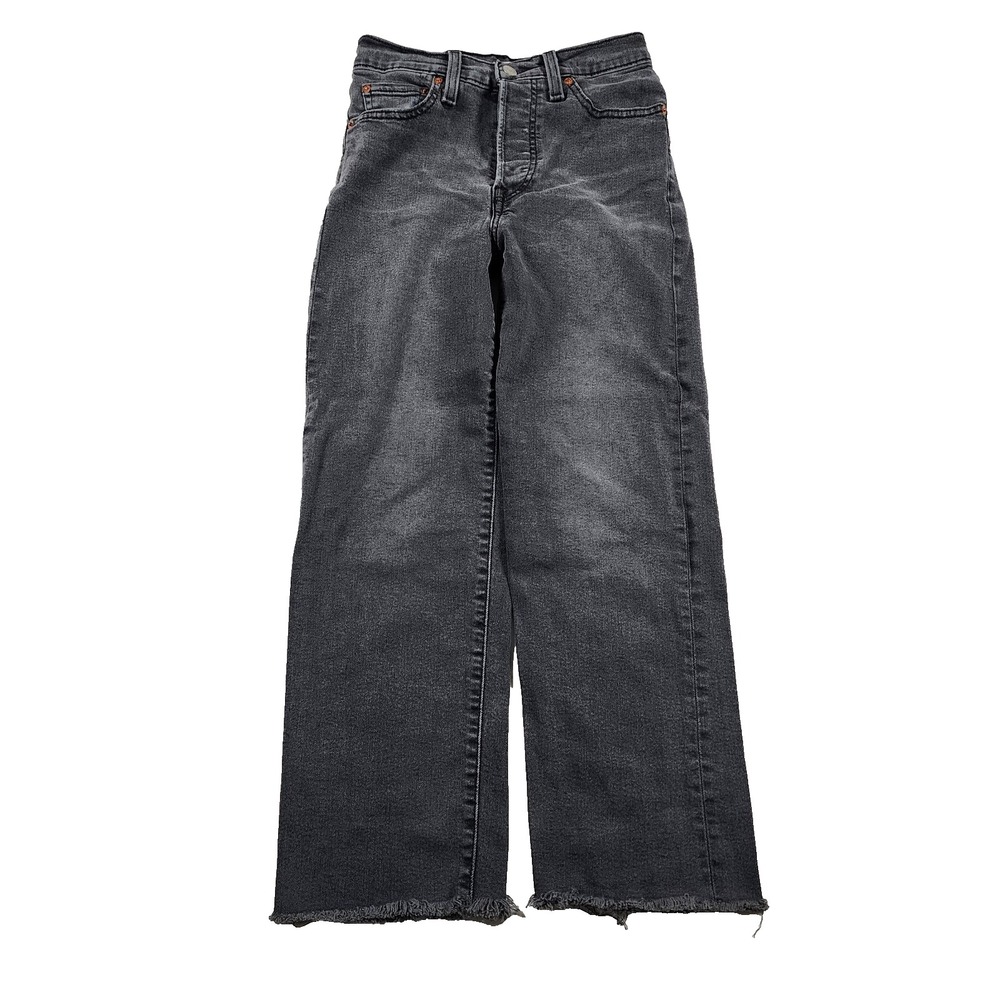 Levis Jeans Womens 25 Ribcage Straight Ankle High Rise Baggy Y2K Style